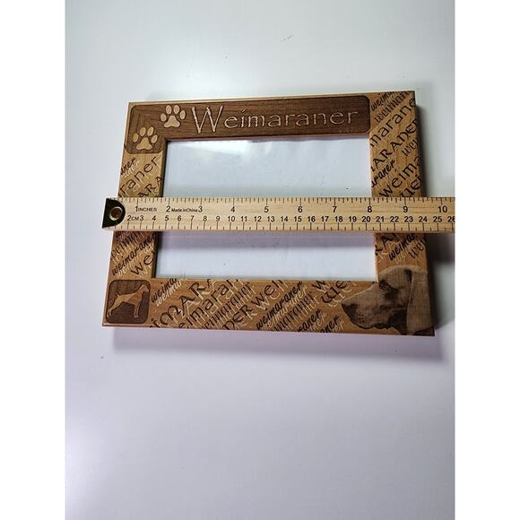 WEIMARANER Laser Engraved Wood Picture Frame - Picture 7 of 8